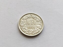 Svájc ezüst 1/2 frank 1964. B.