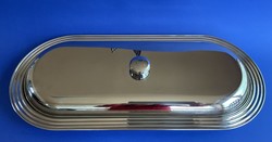 Stainless serving dish with lid