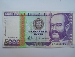 Perú 5000 intis 1988 UNC