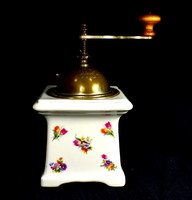 Antique ideal coffee grinder with porcelain body!