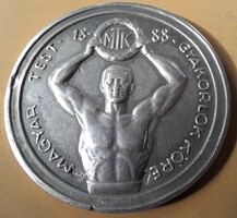 MTK . sport érem , kitüntetés 1888 . 42mm 28,9g. Ag Ezüst  . POSTA VAN !