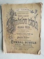 Allaga Géza: Cimbalom-iskola 1910  kotta