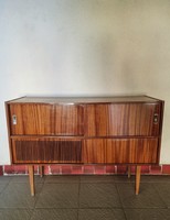 Retro music cabinet, chest of drawers with radio