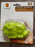 Silicone 4-piece baking mold package new! Dino