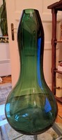 Art deco 65cm high green glass floor vase 11 kg