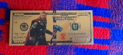 Thor - colorful, gold-plated, plastic fantasy for $100.