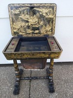 Antique 18th century Chinese sewing table, hand painted