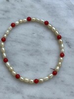A wonderful pearl and coral bracelet