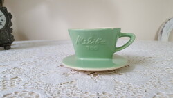 Old, green melitta 100 porcelain tea strainer