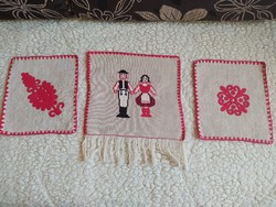 3 Kalotaszeg tablecloths + 1 crocheted tablecloth!