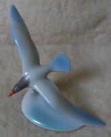 Porpoise seagull porcelain figurine