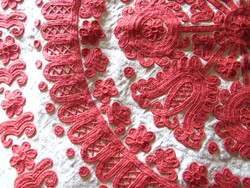 Beautiful richly embroidered Transylvanian handwork tablecloth