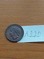 Netherlands 1 cent 1948 wilhelmina bronze 1220