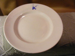 Régi Drasche lapos tányér éttermi logóval