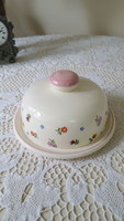Ceramic butter dish with small flowers