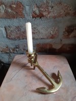Anchor candle holder made of copper