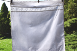 Gyönyörű csipke betétes nagy hímzett szélű párnahuzat párna huzat ágynemű 76 x 74