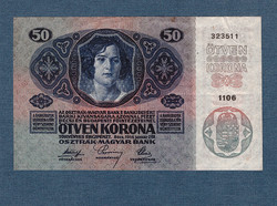 50 Korona 1914 deutschösterreich stamped crisp
