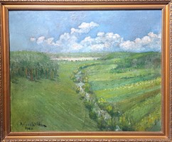 Balaton mente - oil painting from 1940 with 