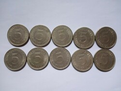 Nice 5 dinars 1991 !! 10 pieces !!