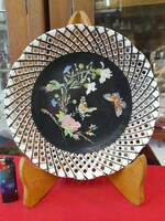 Alt wien viktoria schmidt & co 1918-1939 hand painted, broken porcelain wall plate.