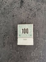 100 filléres zöld portó bélyeg.
