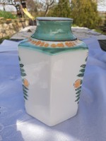 Applied ceramic vase