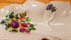 From HUF 1! Herendi 1956 gilded, with wonderful bright flowers, fabulous porcelain bowl/tender