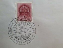 Pannonia stamp exhibition 1942 occasional stamp cut out