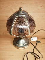 Retro glass table bedside lamp - 26 cm high
