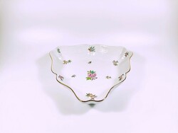 Herend, Eton patterned marble angle salad bowl (191), hand painted porcelain, flawless! (J364)