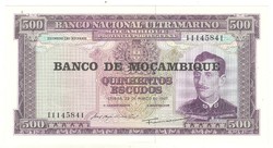 500 Escudos 1967 Mozambique overstamped unc 1.
