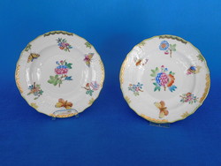 Pair of antique 1900 Victoria-patterned cookie plates from Herend!