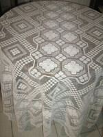 Handcrafted lace tablecloth made in a fabulous festive special Art Nouveau style