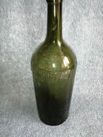 Glass mineral water bottle with 