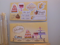 Postcard set - 20 packs! - New - 21 x 10 cm - gift bag - stickers - postcard - envelope