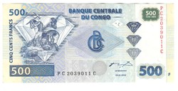 500 frank francs 2002 Kongó UNC 1.