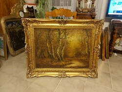 Antique fabulous autumn landscape painting!