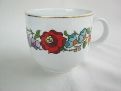 Kalocsai porcelain hand-painted cup mug