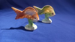 Hollóházi hal halak aranyhal. porcelán figura nipp