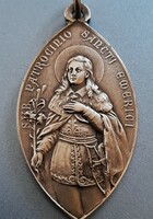 Nagyméretű antik címeres Szent Imre / Szűz Mária medál
