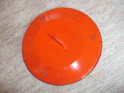 Enameled greaseproof pan. Greaseproof pan lid