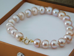 14K gold beautiful freshwater cultured pearl bracelet