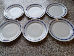 Alföldi porcelain, blue striped cake plate