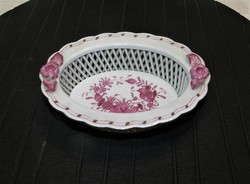 Openwork bowl with an Indian basket pattern from Herend