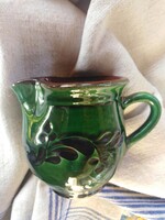 Picur ceramic jug - green glazed / handmade