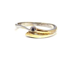 Yellow-white gold stone ring (zal-au108791)
