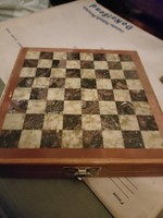Különleges, nagyon régi sakk játék készlet márvány