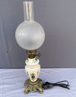 Porcelán virágos  asztali lámpa.