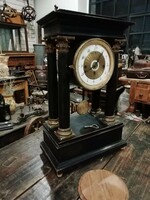 Empire clock, Empire mantel clock from the beginning of the 19th century, pendulum clock, working piece with a quarter strike